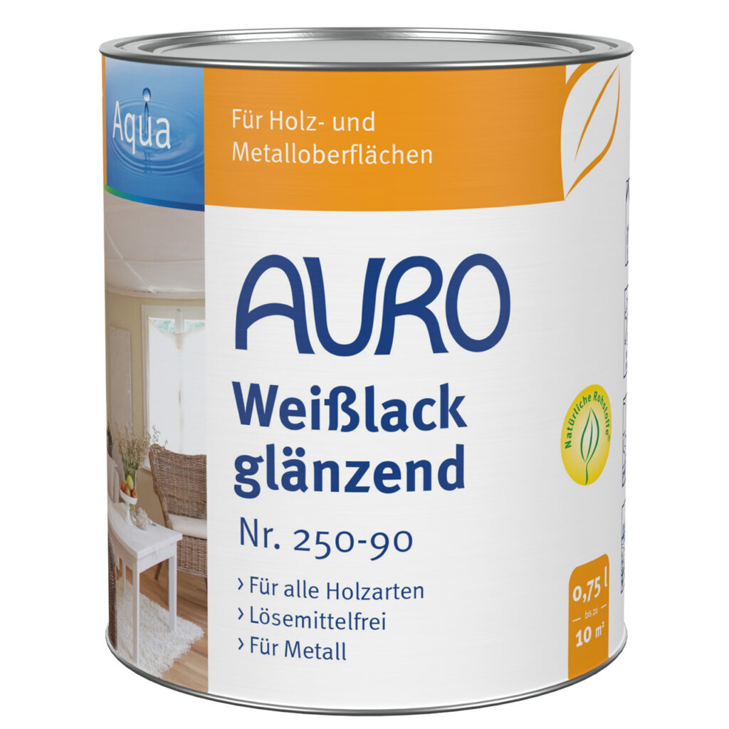 Buntlack, glänzend, Weißlack, Aqua