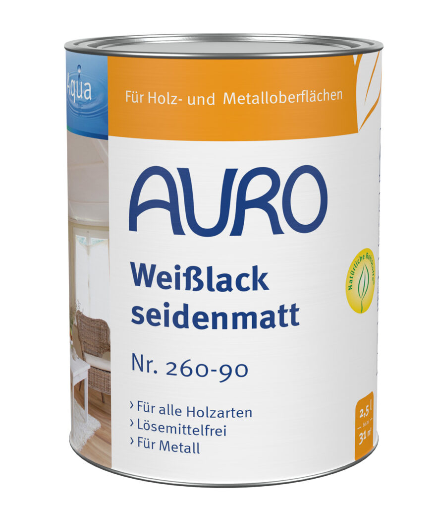 Buntlack, seidenmatt, Weißlack, Aqua