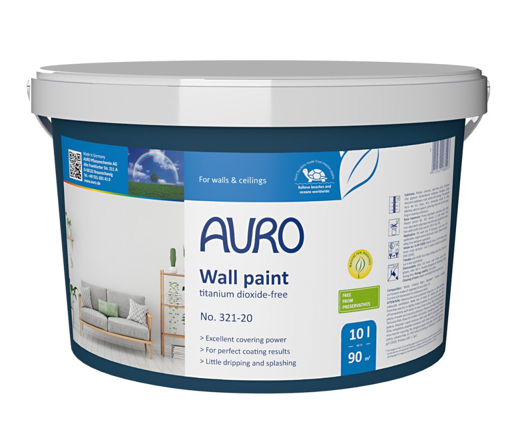 Wall paint, titanium dioxide free